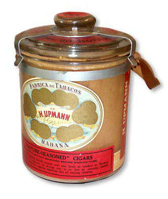 H. Upmann 50 corona Claro glass jar