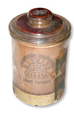 H. Upmann Glass jar - Short Corona, 1950s (code 093)