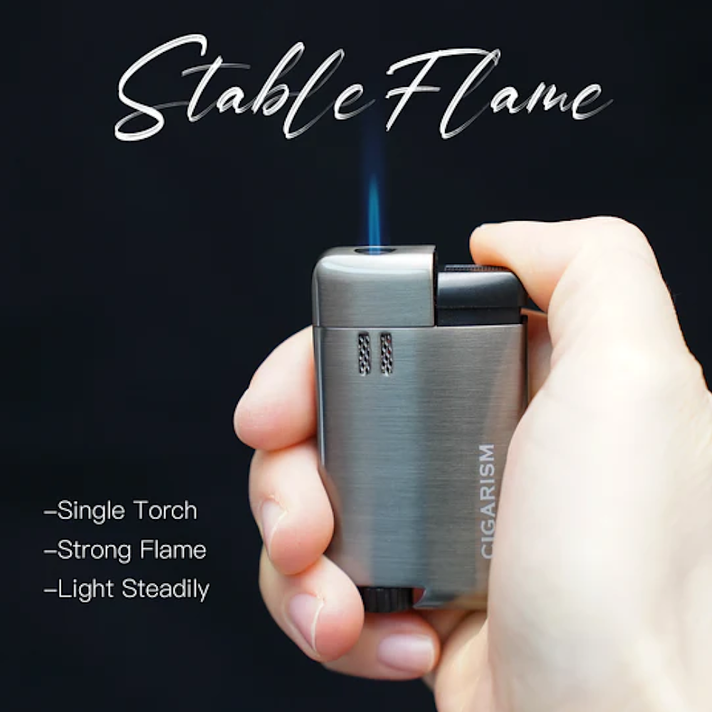Cigarism Windproof Single Jet Flame Cigar Lighter Black