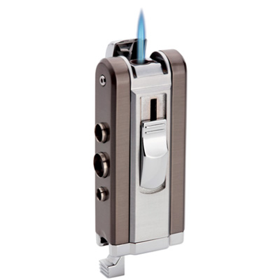 Colibri Cigarro (Jet Lighter) - Dark Gunmetal/Silver