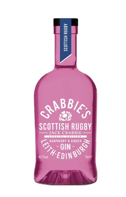 Crabbies Scottish Rugby Jack Crabbie Raspberry & Ginger Gin - 70cl 40.2%