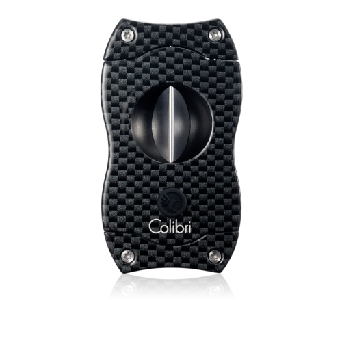 Colibri V Cut Carbon Fiber Cigar Cutter - Black