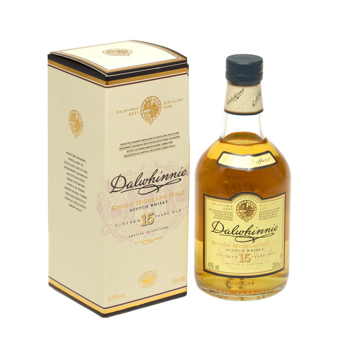 Dalwhinnie 15 Year Old Single Malt Scotch Whisky - 20cl 43%