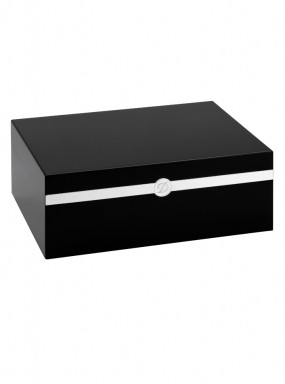 ST Dupont Humidor - Lacquered Wood and Palladium - 75 Cigar Capacity