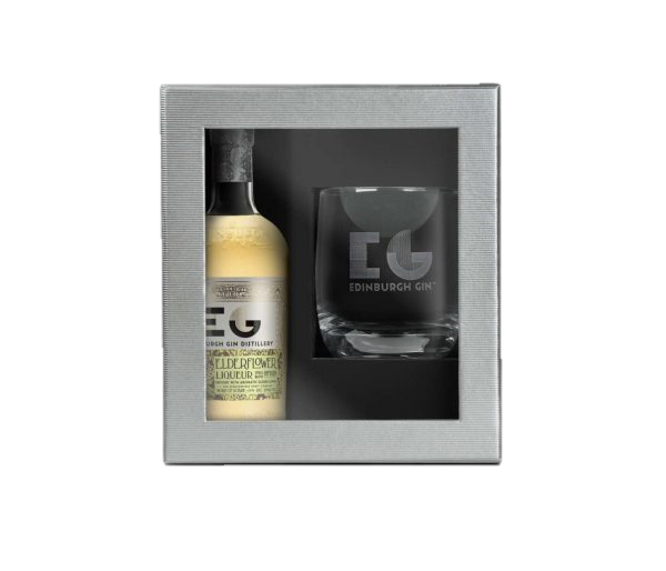 Edinburgh Gin Elderflower Liqueur 20cl with Glass Gift Set
