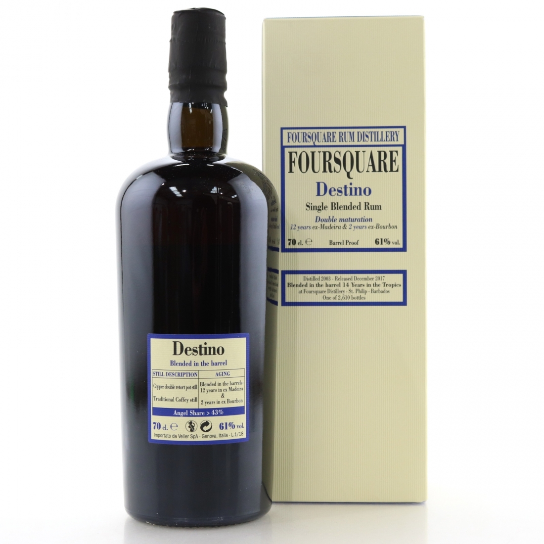 Foursquare Destino 14 Year Old Single Blend Rum - 70cl 61%