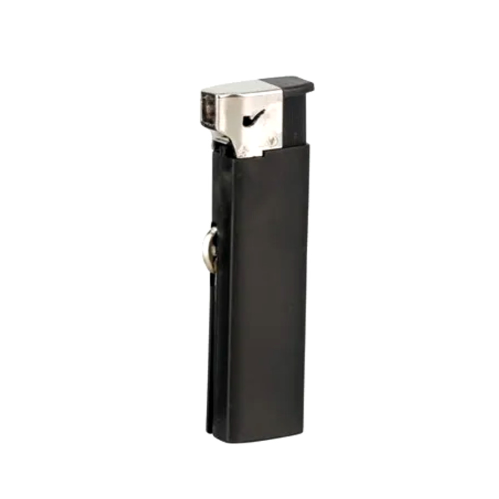 Cool Piezo Genie Soft Flame Pipe Lighter With Tamper Black