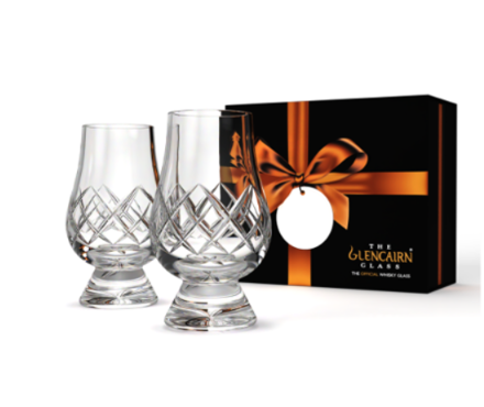 Glencairn Crystal Cut Glass Set of 2 Gift Set