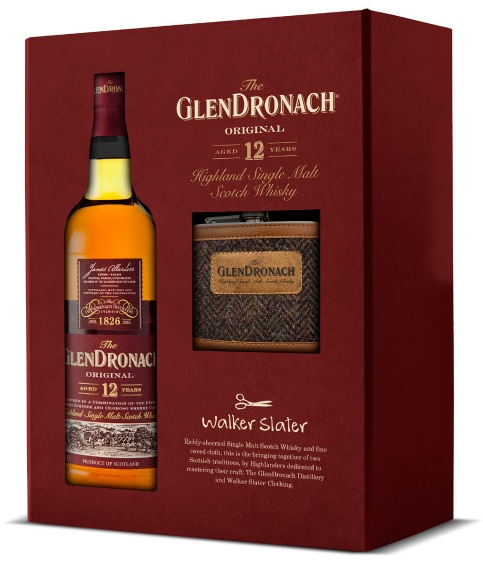 Glendronach 12 Year Old & Hip Flask Set - 70cl 43%