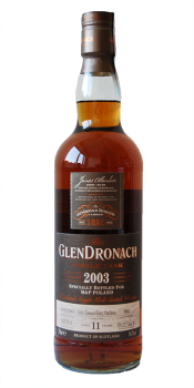 Glendronach 12 Year Old 2003 (px cask 934) Batch 12 Whisky -  70cl