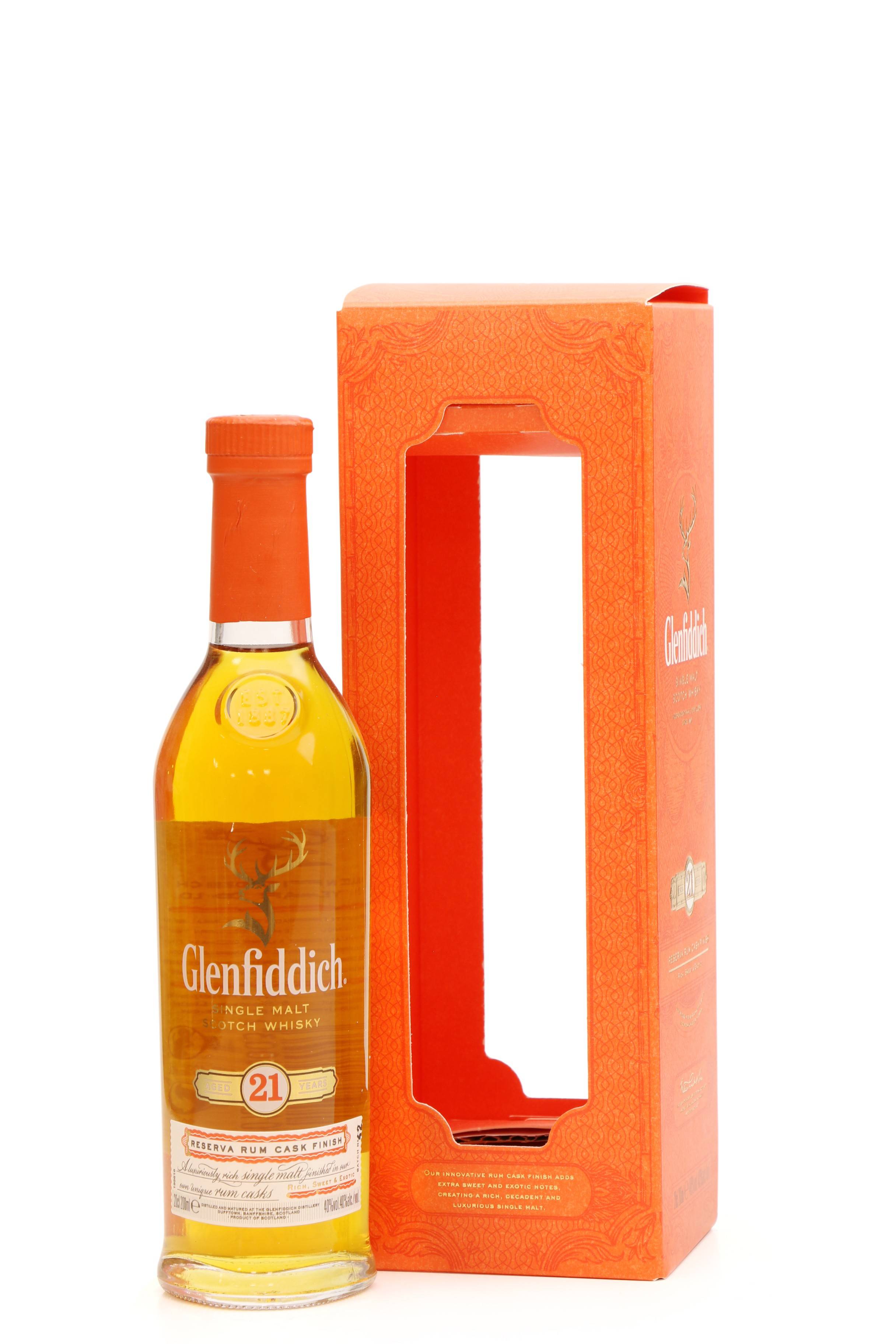 Glenfiddich 21 Year Old Reserva Rum Cask Finish Whisky - 20cl 40%