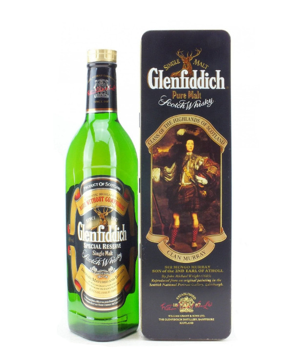 Vintage Glenfiddich Pure Malt Scotch Whisky Tin  EMPTY 