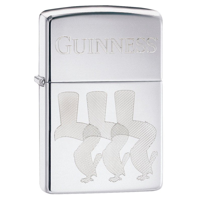 Zippo - High Polish Chrome Guinness Toucans - Windproof Lighter