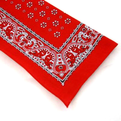 Wilsons of Sharrow Snuff Red Paisley Boarder Handkerchief
