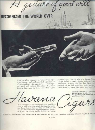 An Example of a 1930s Cigar Advert