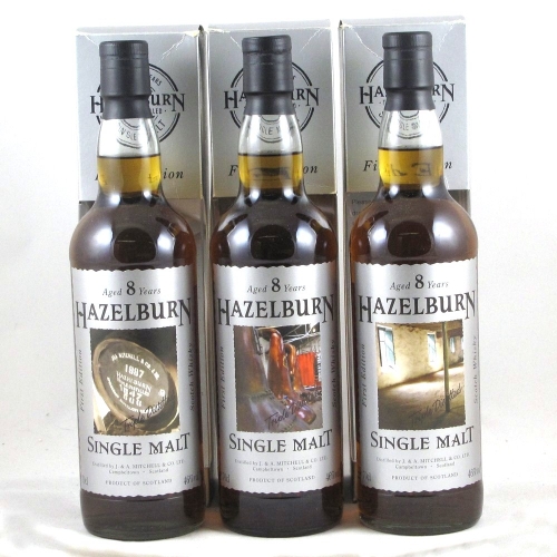 Hazelburn 8 Year Old First Edition Full Set of 3 Bottles - 70cl 46%