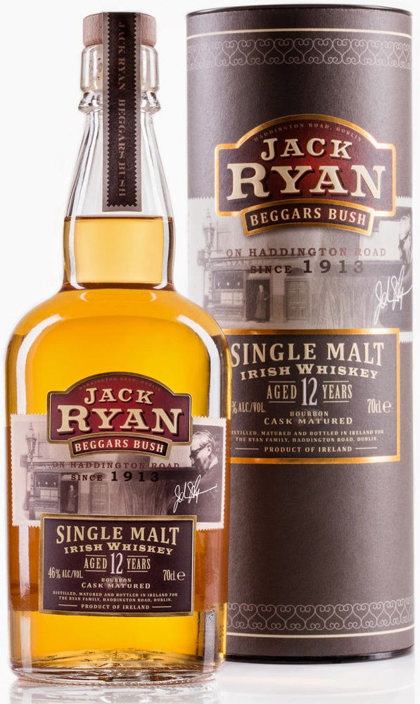 Jack Ryan 12 Year Old Beggars Bush Single Malt Irish Whiskey - 70cl 46%