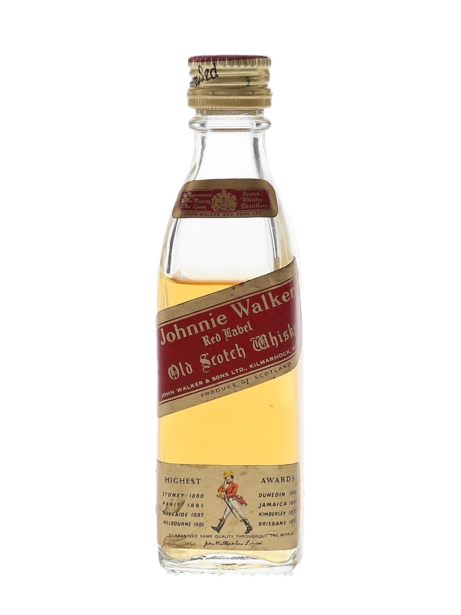Johnnie Walker Red Label Bottled 1970s Whisky Miniature - 5cl 40%