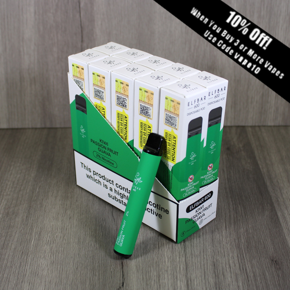 Elf Bar 600 Disposable Vape Bar - Kiwi Passionfruit Guava