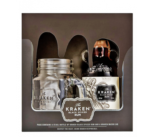 Kraken Spiced Rum and Mason Jar Gift Pack