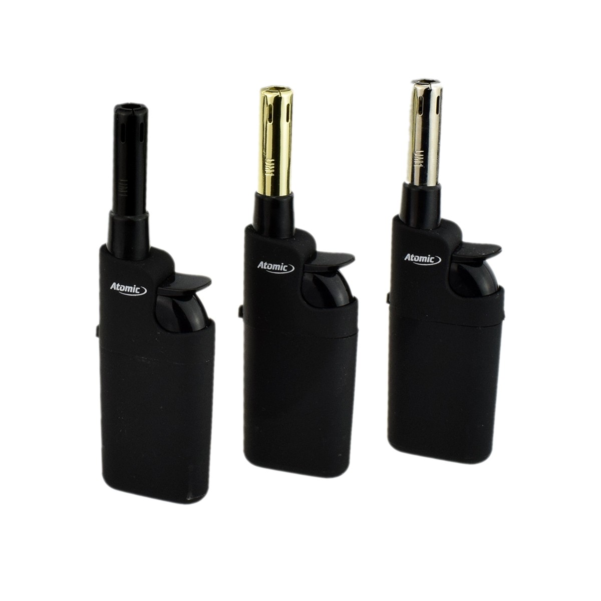 Atomic Black Mini Candle Soft flame Lighter Black & Black