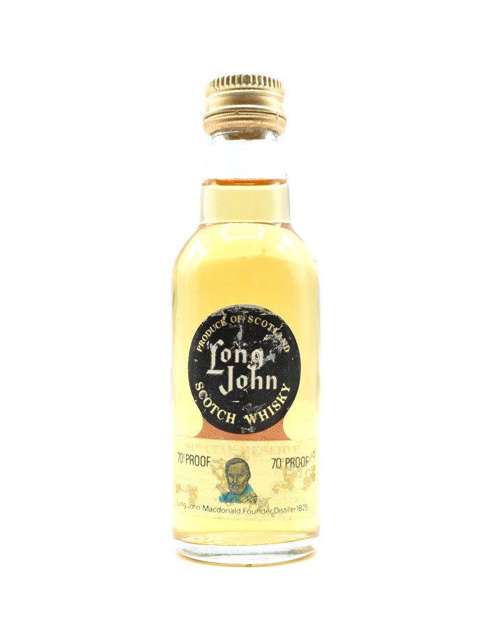 Long John Special Reserve Bottled 1970s Miniature 5cl 70 Proof