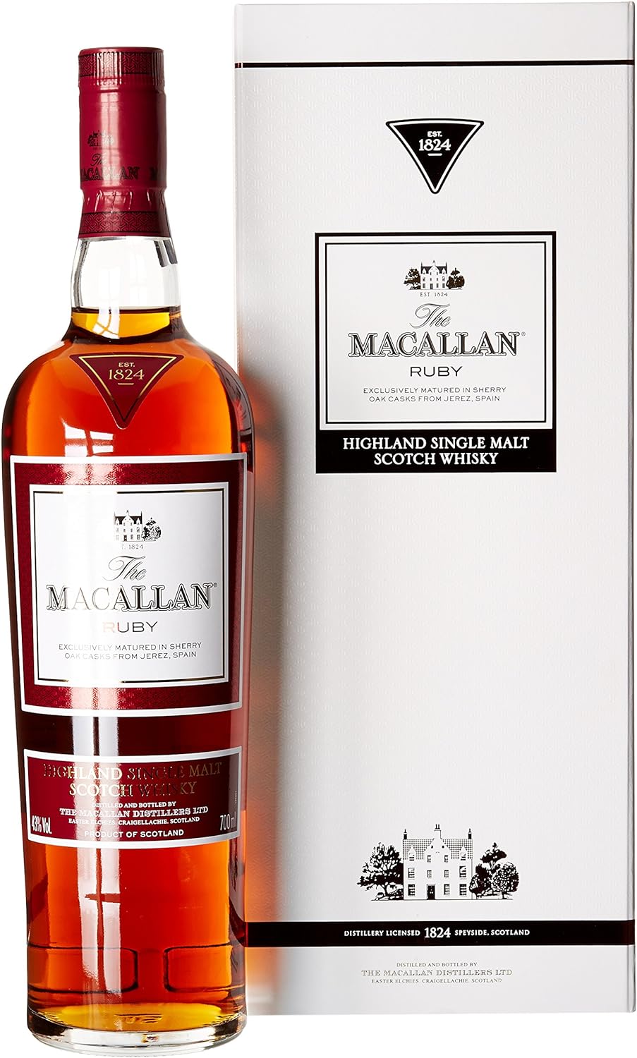 Macallan 1824 Series Ruby Single Malt Scotch Whisky - 70cl 43%
