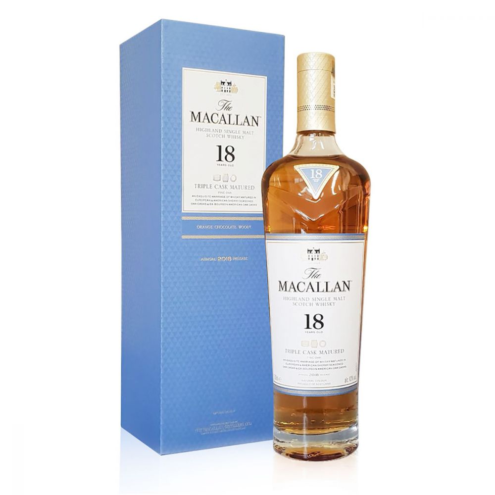 Macallan 18 Year Old Triple Cask Single Malt Scotch Whisky 70cl 43