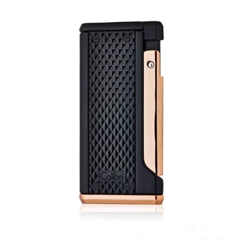 Christmas Gift - Colibri Monza III - Triple Jet Lighter - Black & Rose Gold (End of Line)