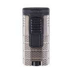 Xikar Tactical Triple Jet Flame Cigar Lighter - Gunmetal & Black