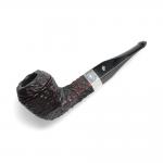 Peterson Sherlock Holmes Baker Street Rustic Silver Mounted P Lip Pipe (PE2997)