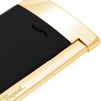 ST Dupont Lighter - Slim 7 Flat Flame Torch - Black and Gold