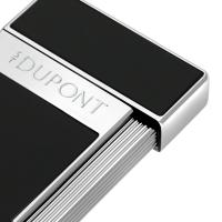 ST Dupont Lighter - Slimmy - Black Lacquer & Chrome