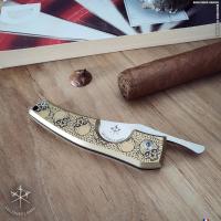 Les Fines Lames Le Petit - The Cigar Pocket Knife - Brass Skull