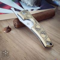 Les Fines Lames Le Petit - The Cigar Pocket Knife - Brass Skull