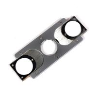 Twin Bladed Square Cigar Cutter - Satin & Chrome - Up To 54 Ring Gauge