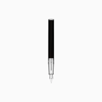 ST Dupont Fountain Pen - D-Initial - Black & Chrome