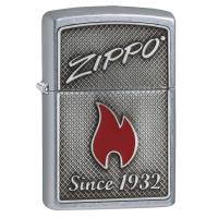 Zippo - Street Chrome Zippo & Flame -  Windproof Lighter