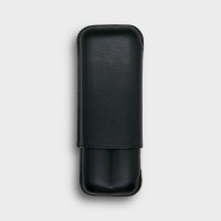Recife Chesterfield Culture Black Dahlia Leather Cigar Case - 2 Cigar Capacity