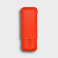 Recife Chesterfield Culture Orange Blossom Leather Cigar Case - 2 Cigar Capacity