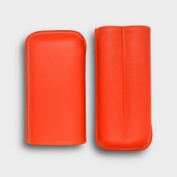 Recife Chesterfield Culture Orange Blossom Leather Cigar Case - 2 Cigar Capacity