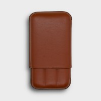 Recife Chesterfield Culture Totally Nuts Leather Cigar Case - 3 Cigar Capacity