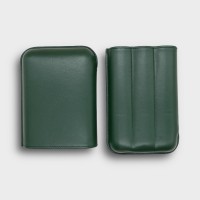 Recife Chesterfield Culture Wild Forest Leather Cigar Case - 3 Cigar Capacity