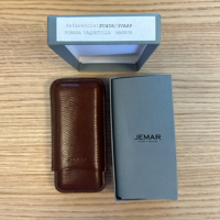 Jemar Leather Cigar Case - Corona - 3 Finger - Brown Jemar Leather Cigar Case - Corona - 3 Finger - Brown