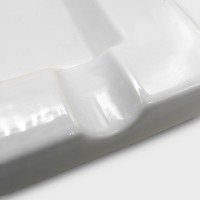 Ceramic White Cigar Ashtray - 4 Cigar Rests