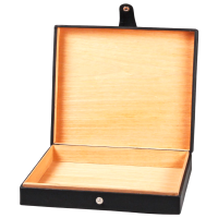 Black Leather Cuba Humidor - 10 Cigar Capacity
