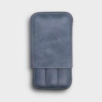 Recife Chicago Blue Label Leather Cigar Case - 3 Cigar Capacity
