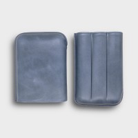 Recife Chicago Blue Label Leather Cigar Case - 3 Cigar Capacity