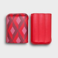 Recife Urbaine Poppy Red Leather Cigar Case - 3 Cigar Capacity