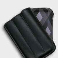 Recife Urbaine Black Dahlia Leather Cigar Case - 3 Cigar Capacity